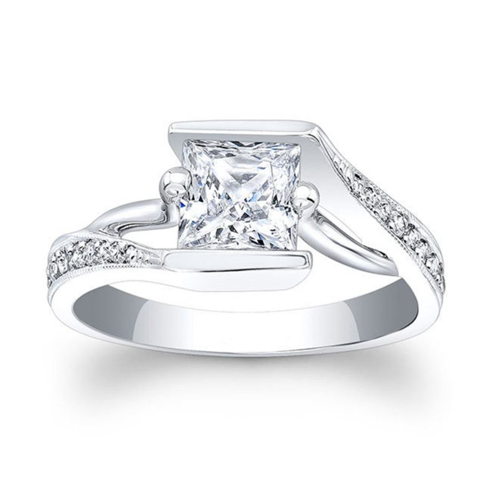 🎀Twisted Dainty Pure Princess Cut Gemstone CZ Rings for Women, EVGG1535